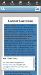 Mobile Screenshot of lancerlacrosse.org